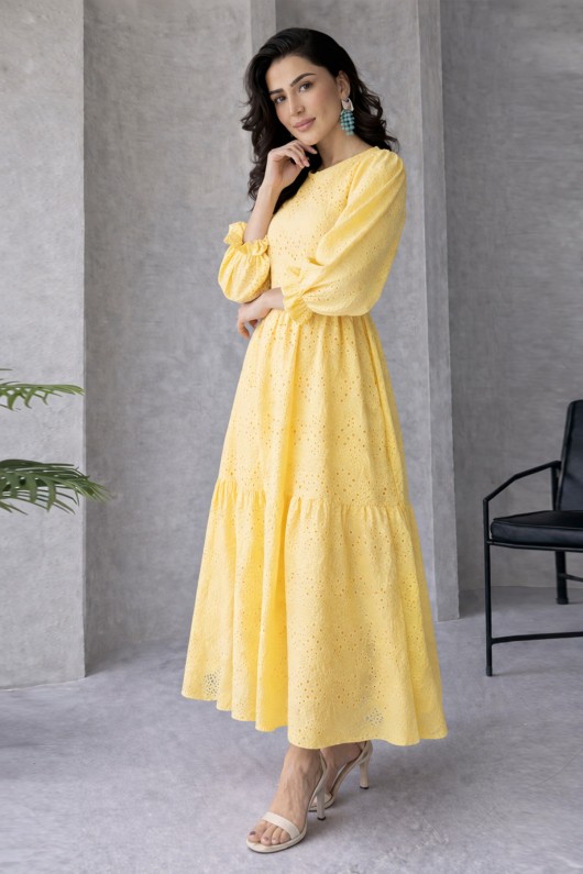 Fisto Elbise A1430 Sarı