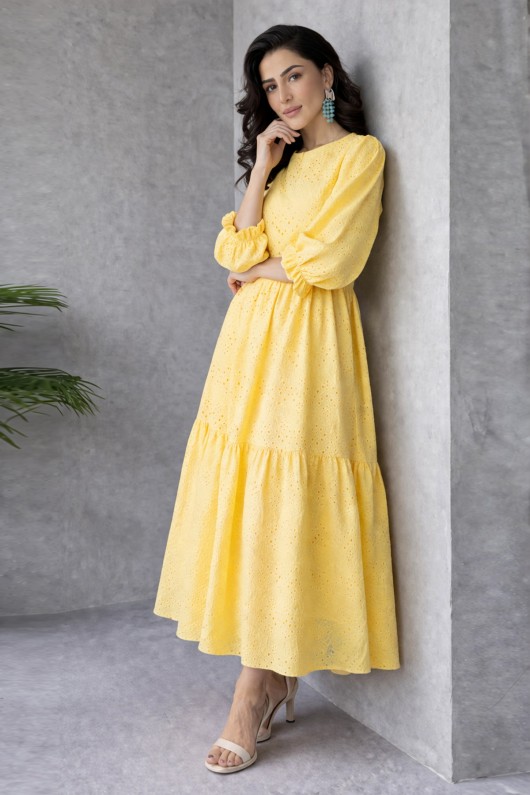 Fisto Elbise A1430 Sarı Fisto Elbise A1430 Sarı