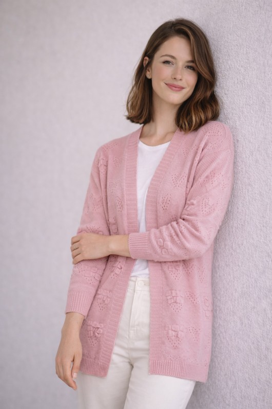 Yazlık Pamuk Hırka R4551 Pudra Yazlık Pamuk Hırka R4551 Pudra