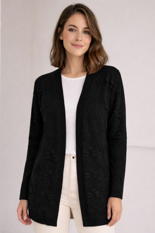 Yazlık Pamuk Hırka R4551 Siyah