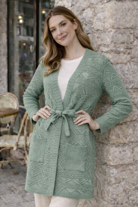 Yazlık Pamuk Hırka R4348 Çağla