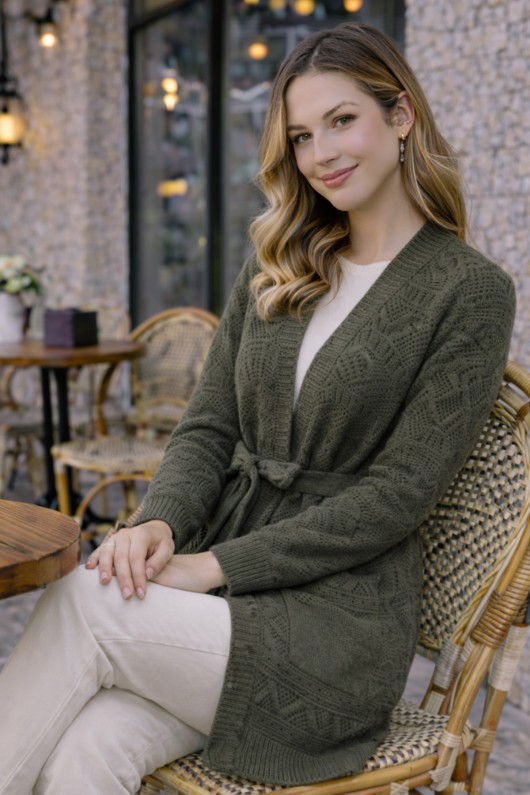 Yazlık Pamuk Hırka R4348 Haki