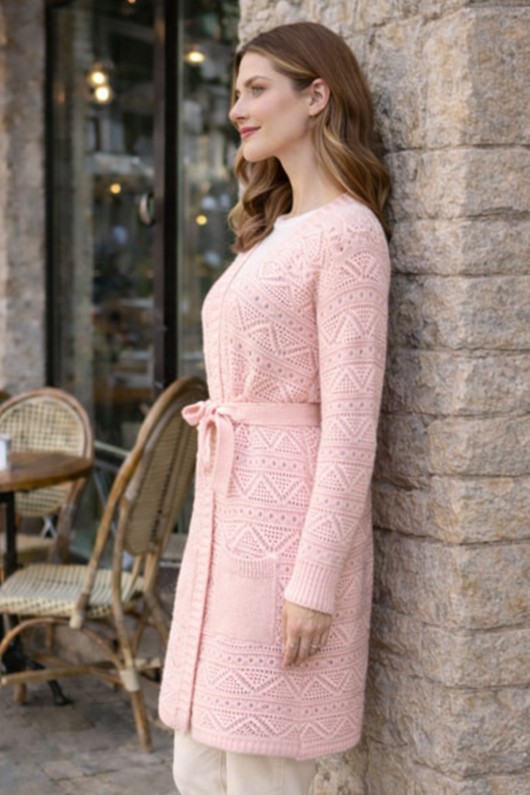 Yazlık Pamuk Hırka R4348 Pembe