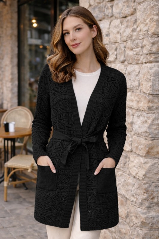 Yazlık Pamuk Hırka R4348 Siyah