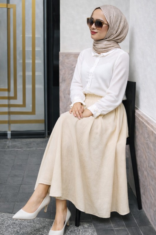 Çilek Etek N217 Taş Rengi Çilek Etek N217 Taş Rengi