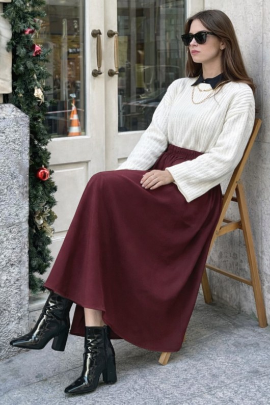 Modal Etek N218 Bordo Modal Etek N218 Bordo