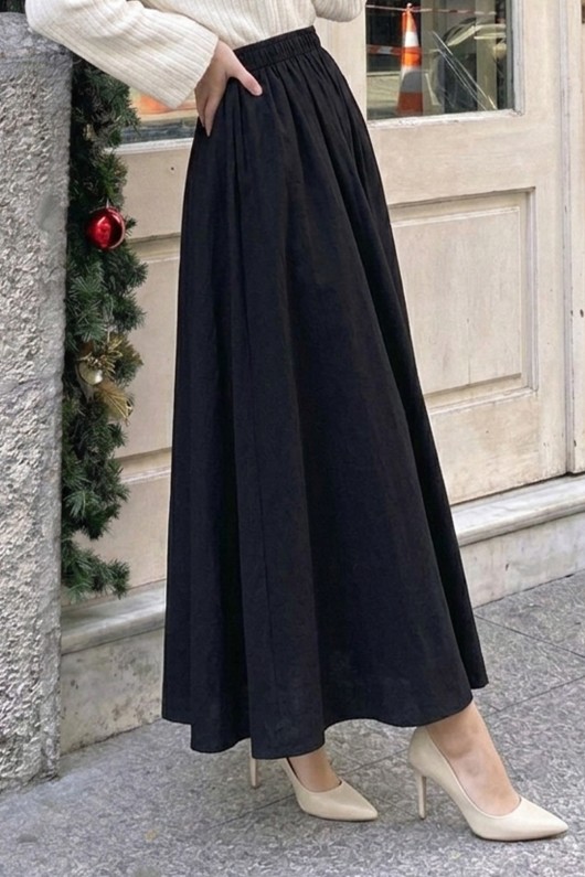 Modal Etek N218 Siyah Modal Etek N218 Siyah