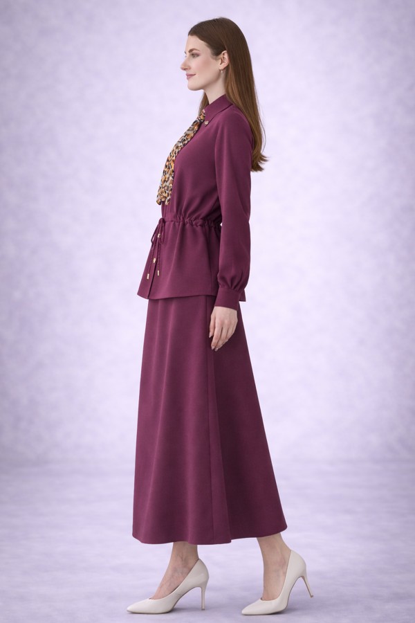 Fularlı İkili Takım N7193 Bordo Fularlı İkili Takım N7193 Bordo