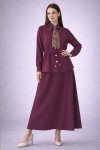 Fularlı İkili Takım N7193 Bordo Fularlı İkili Takım N7193 Bordo