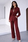 Fularlı İkili Takım N2671 Bordo