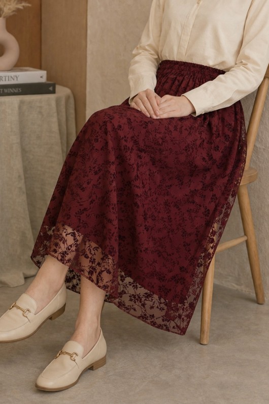 Danteli Flok Etek A220 Bordo Danteli Flok Etek A220 Bordo