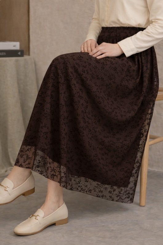 Danteli Flok Etek A220 Kahverengi Danteli Flok Etek A220 Kahverengi