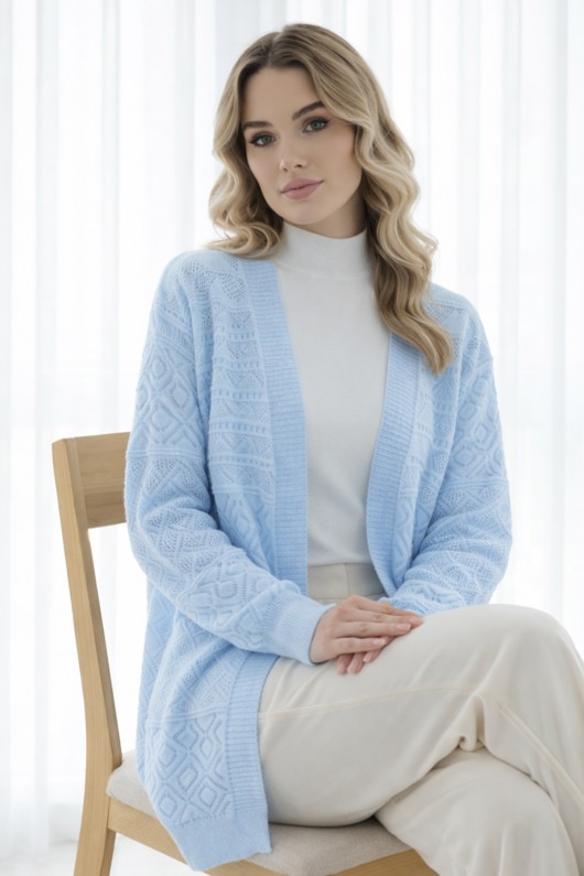 Yazlık Pamuk Hırka R7203 Bebe Mavisi