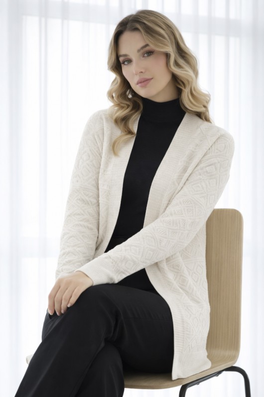 Yazlık Pamuk Hırka R7203 Ekru