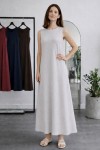 Kolsuz İçlik Elbise N8102 Gri Kolsuz İçlik Elbise N8102 Gri