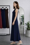 Kolsuz İçlik Elbise N8102 Lacivert Kolsuz İçlik Elbise N8102 Lacivert