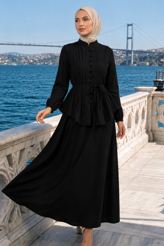 Kemerli Etek Takım A940 Siyah