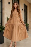 Tesettür Elbise B2527 Camel