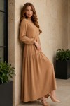 Tesettür Elbise B2527 Camel