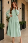 Tesettür Elbise B2527 Mint Yeşili
