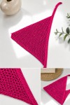 Kadın File Model Bandana 7077 Fuşya