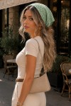 Kadın File Model Bandana 7077 Mint Yeşili