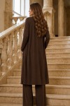 3 Lü Abaya Takım M5319 Kahverengi