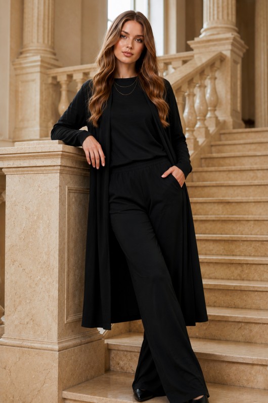 3 Lü Abaya Takım M5319 Siyah