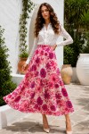 Beli lastikli Tesettür Etek A226 Pembe Beli lastikli Tesettür Etek A226 Pembe