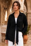 Bağlamalı Kimono S2334 Siyah