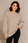 Kendinden Desenli Triko Tunik R4444 Bej Kendinden Desenli Triko Tunik R4444 Bej