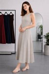 Kolsuz İçlik Elbise N8102 Taş Rengi Kolsuz İçlik Elbise N8102 Taş Rengi