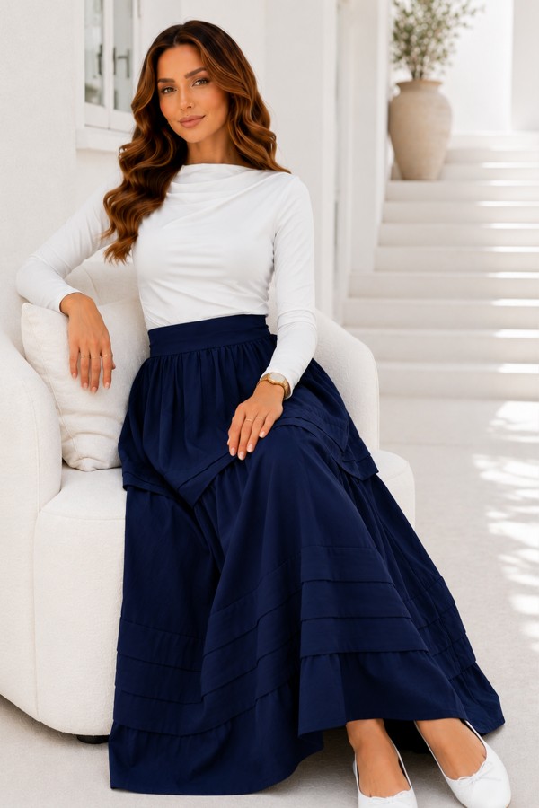 Kat Kat Kloş Etek S2306 Lacivert
