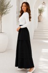 Kat Kat Kloş Etek S2306 Siyah Kat Kat Kloş Etek S2306 Siyah