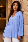 Püskül Detaylı Kimono S2335 Mavi Püskül Detaylı Kimono S2335 Mavi