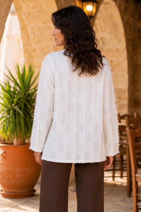 Püskül Detaylı Kimono S2376 Krem Püskül Detaylı Kimono S2376 Krem