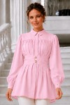 Geniş Kemerli Gömlek S0134 Pembe