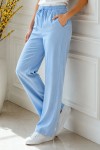 Modal Beli Lastikli Pantolon S2382 Mavi Modal Beli Lastikli Pantolon S2382 Mavi