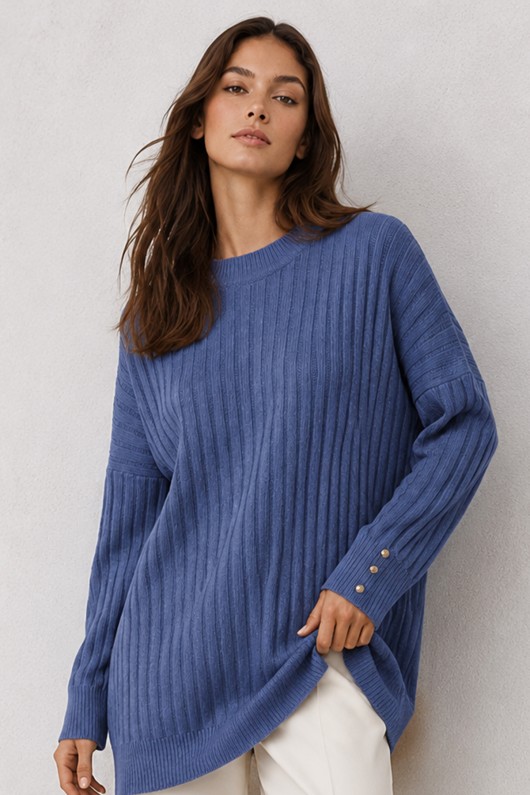 Desenli Tunik N3170 İndigo