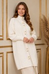 Düğmeli Sakal Hırka N3265 Ekru