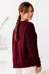 Düğmeli Hırka N511 Bordo