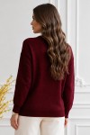 Kalpli Triko Hırka N3219 Bordo
