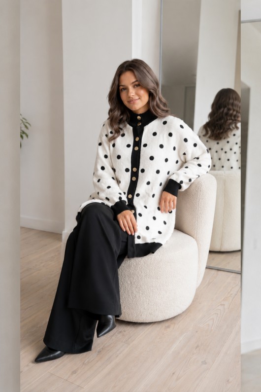 Puantiyeli Sakal Hırka N3321 Siyah