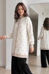 Puantiyeli Sakal Hırka N3321 Taş Rengi
