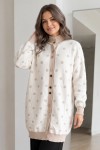 Puantiyeli Sakal Hırka N3321 Taş Rengi