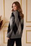 Baklava Desenli Triko Tunik R4508 Antrasit