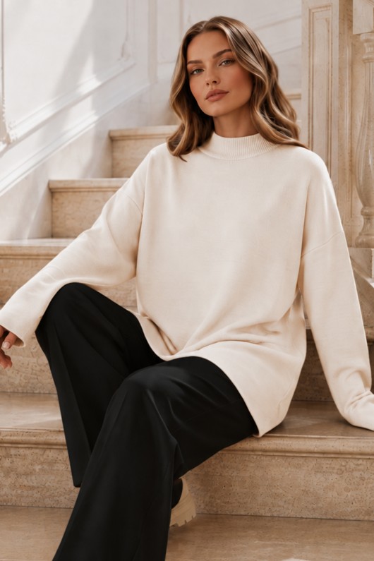 Triko Tunik R7183 Ekru Triko Tunik R7183 Ekru