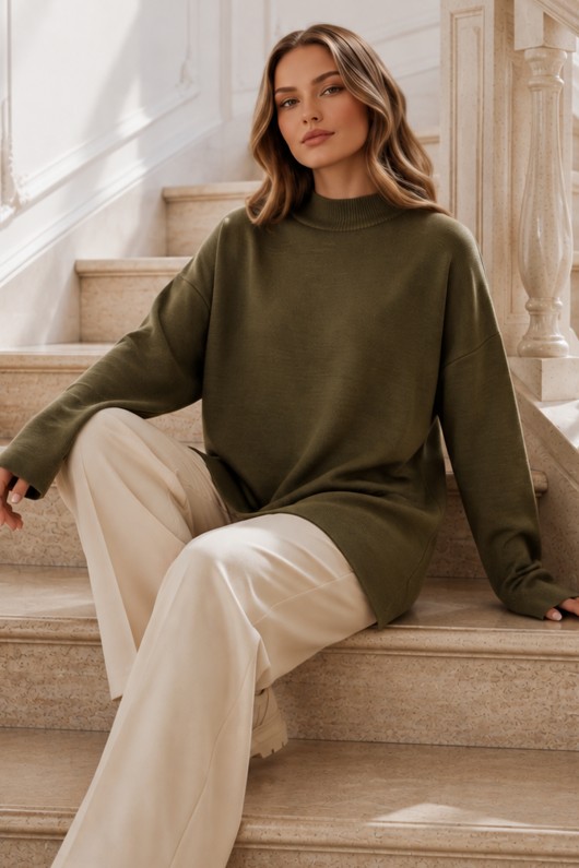 Triko Tunik R7183 Haki