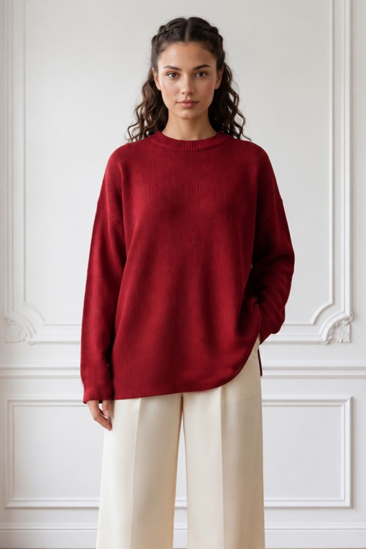Triko Tunik R7183 Kırmızı