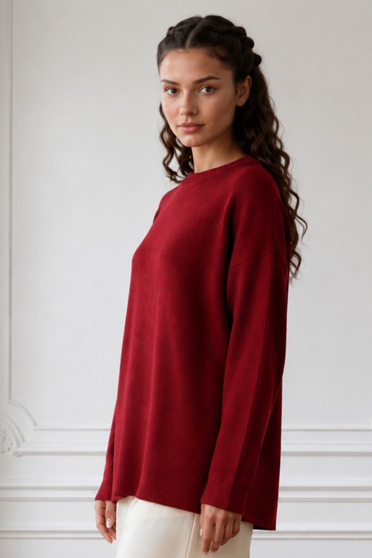 Triko Tunik R7183 Kırmızı Triko Tunik R7183 Kırmızı